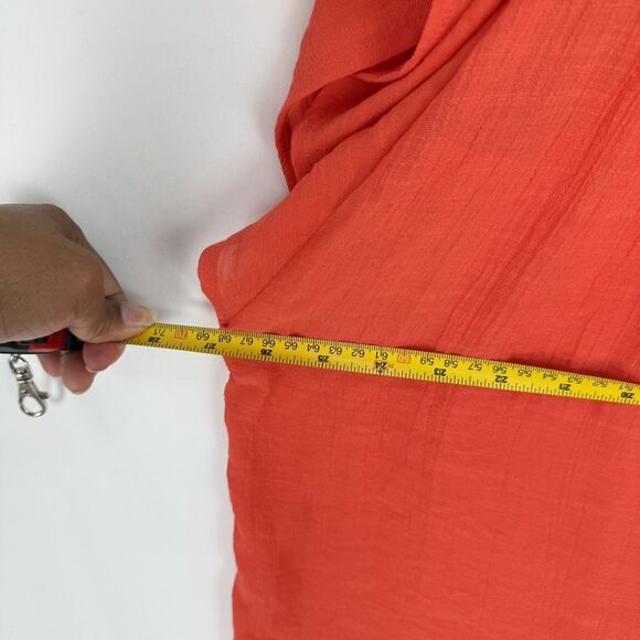 Unique Spectrum Women's Crochet Orange Size 2X Blouse Tunic Short Sleeve - Picture 14 of 15